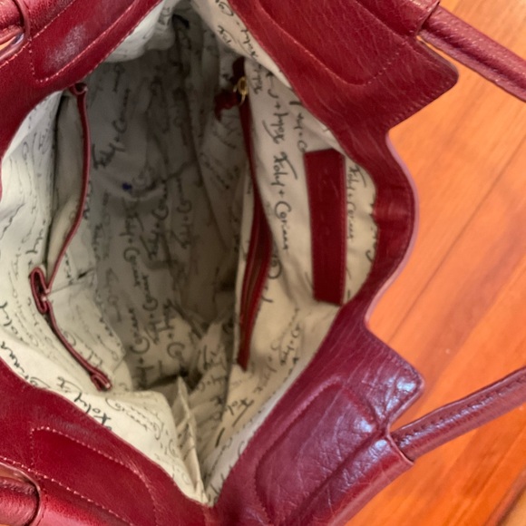 Y2K Vintage Foley + Corinna Mid City Bag in Burgundy Leather
